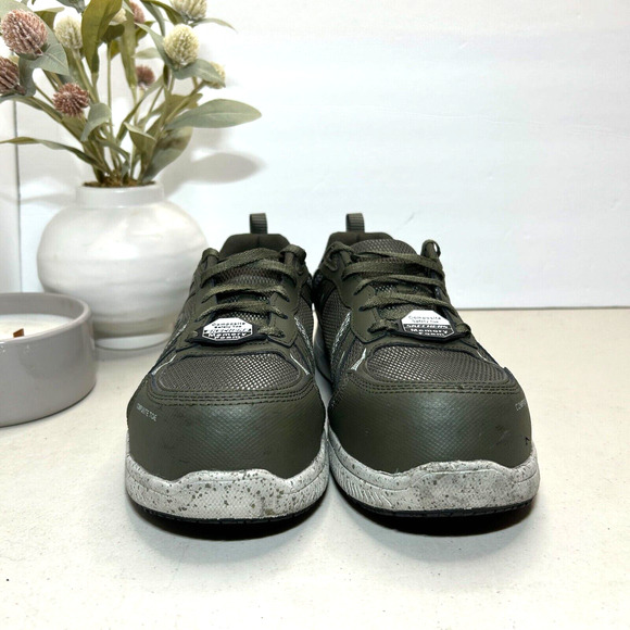 SKECHERS Work Summits SR Jaily Composite Toe Memory Foam Dark Green Women 8 - Picture 2 of 11
